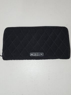 Vera Bradley Quilted Black Zip Wallet